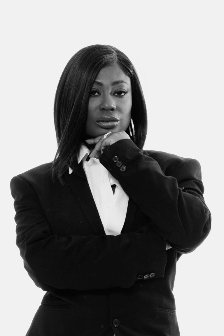 Christlie Jean-Baptiste in a black blazer